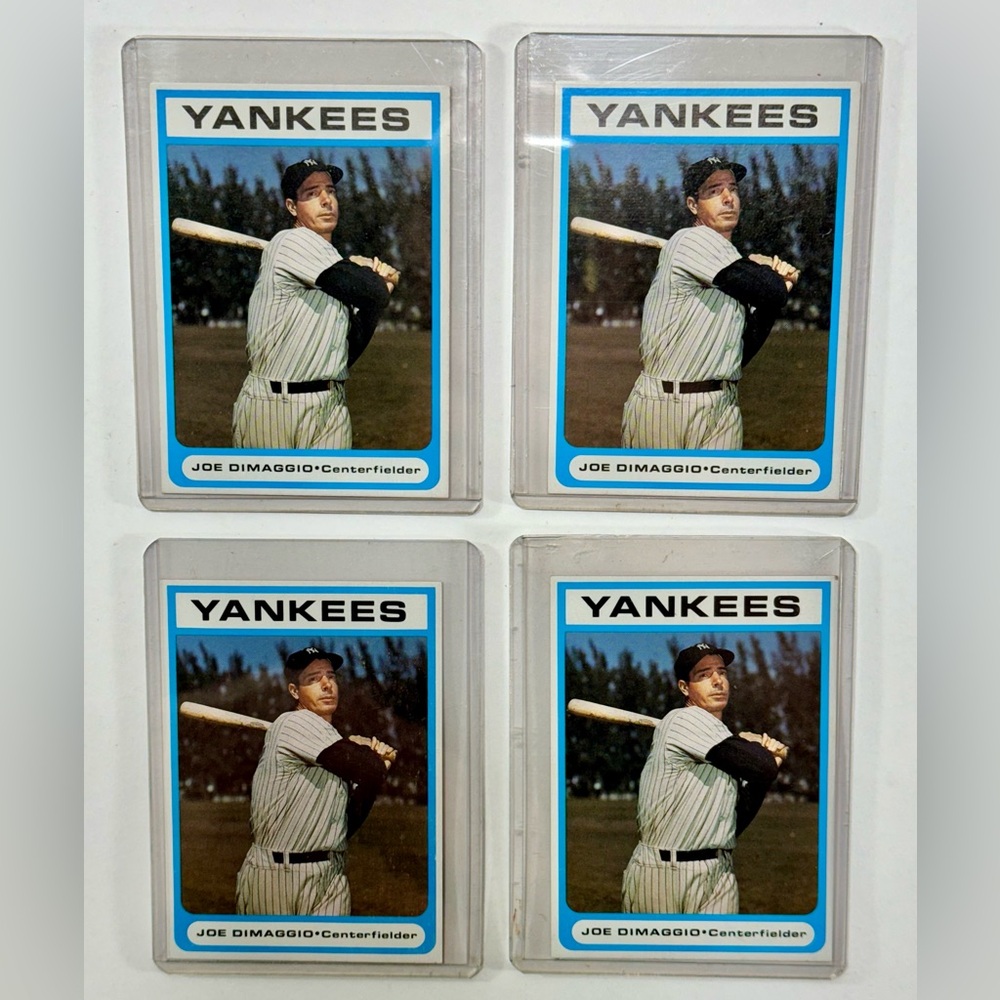 4X - 1987 The Bowery Bank Joe DiMaggio New York Yankees In EXCELLENT Condition